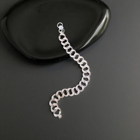 CZ-Pattern Bracelet For Men