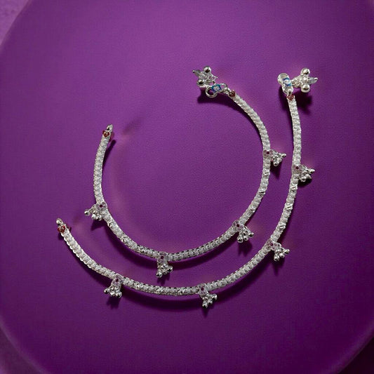 Pink Stone Ankelet(Payal) For Women