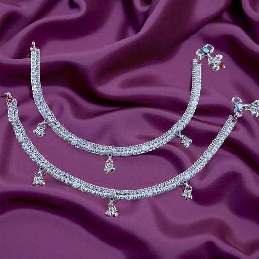 Double Chain Broad Ankelet(Payal) For Women