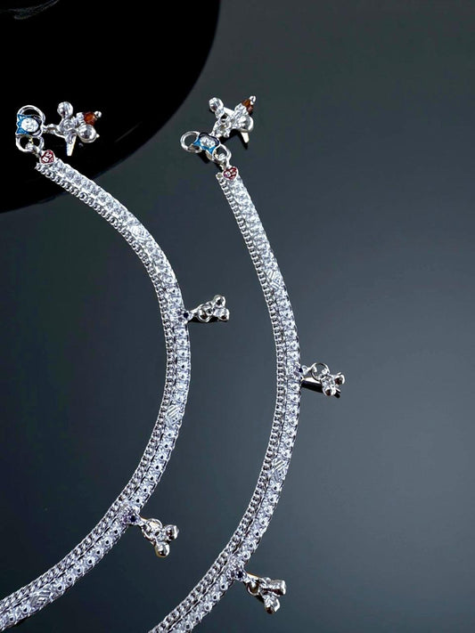 Double Chain Broad Ankelet(Payal) For Women