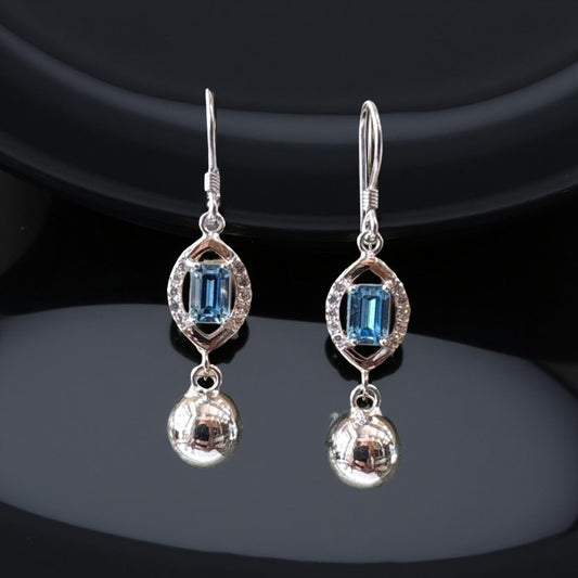 Ocean Blue Hoop Earring