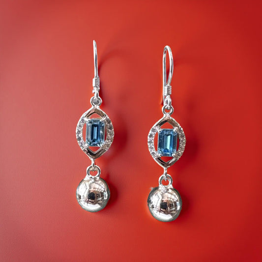 Ocean Blue Hoop Earring