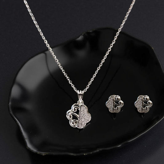 Trignity Butterfly Necklace Set For Women