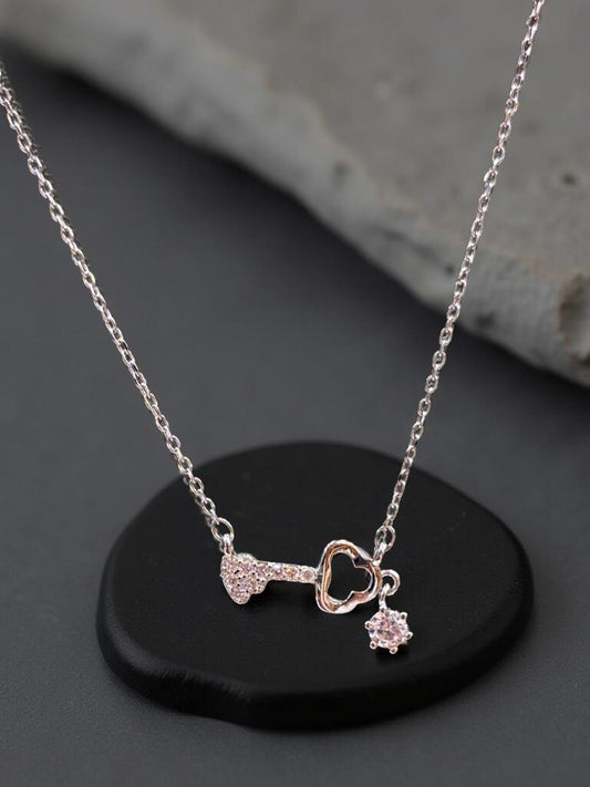 Dazzle Key Stone Charm Necklace