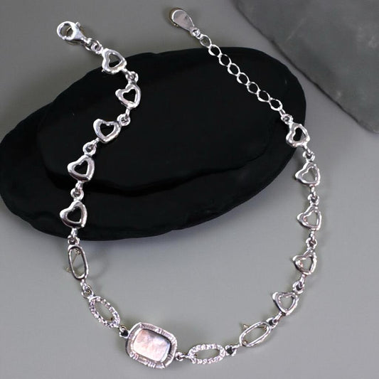 Roman Scalp Charm Heart Bracelet For Women