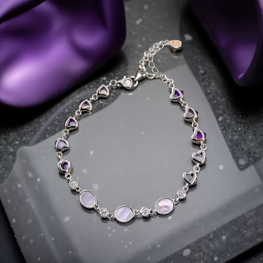 Charm Heart Diamond Bracelet For Women