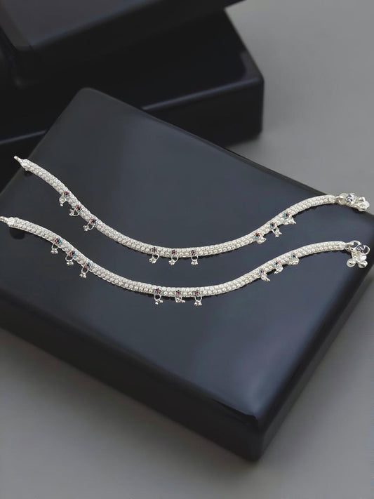 Minimilastic Solid Broad Ankelet(Payal) For Women