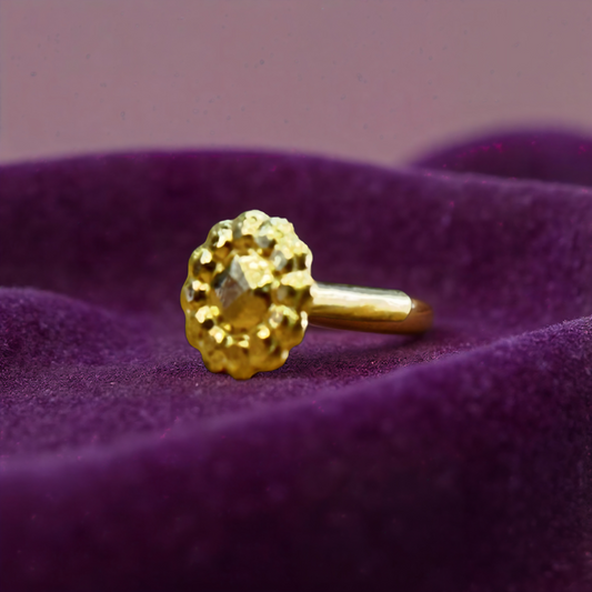 Gold Floral Nose Pin