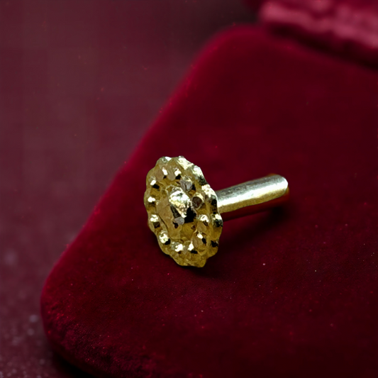 Gold Floral Nose Pin
