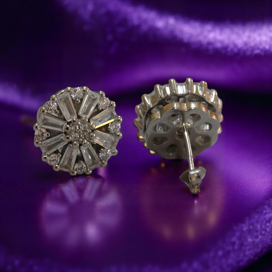The Attina Silver Plated Stud Earrings