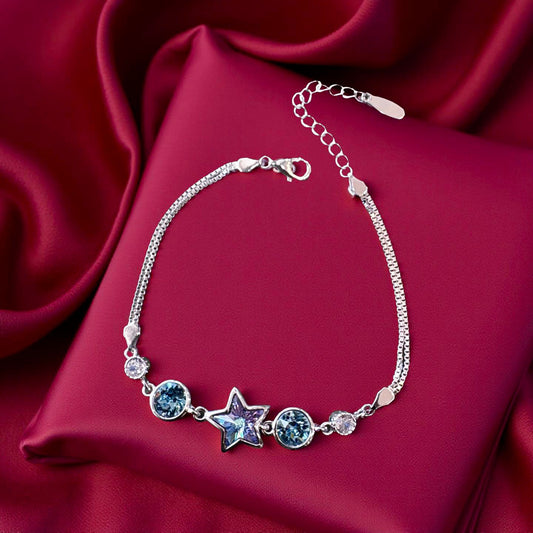Twinkling Blue-Pink Bracelet For Women