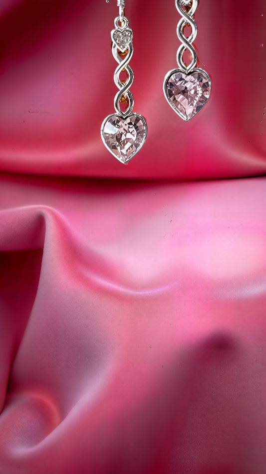 Infinity Pink Hoop Earring