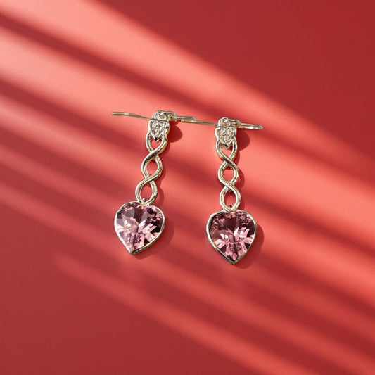 Infinity Pink Hoop Earring
