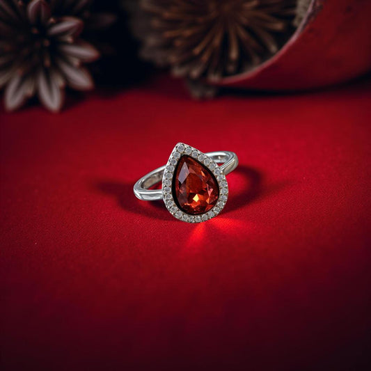 Red Ruby Emerald Diamond Ring