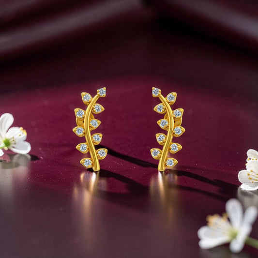 14KT Leaf Glow Earcuff Earring.