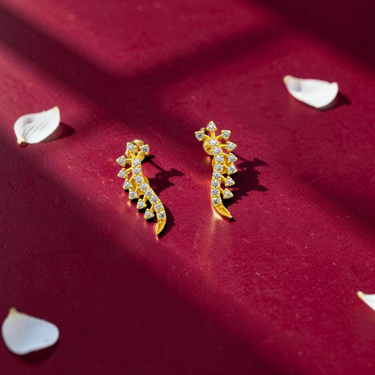 14KT Gold Spark Vine Earcuff's